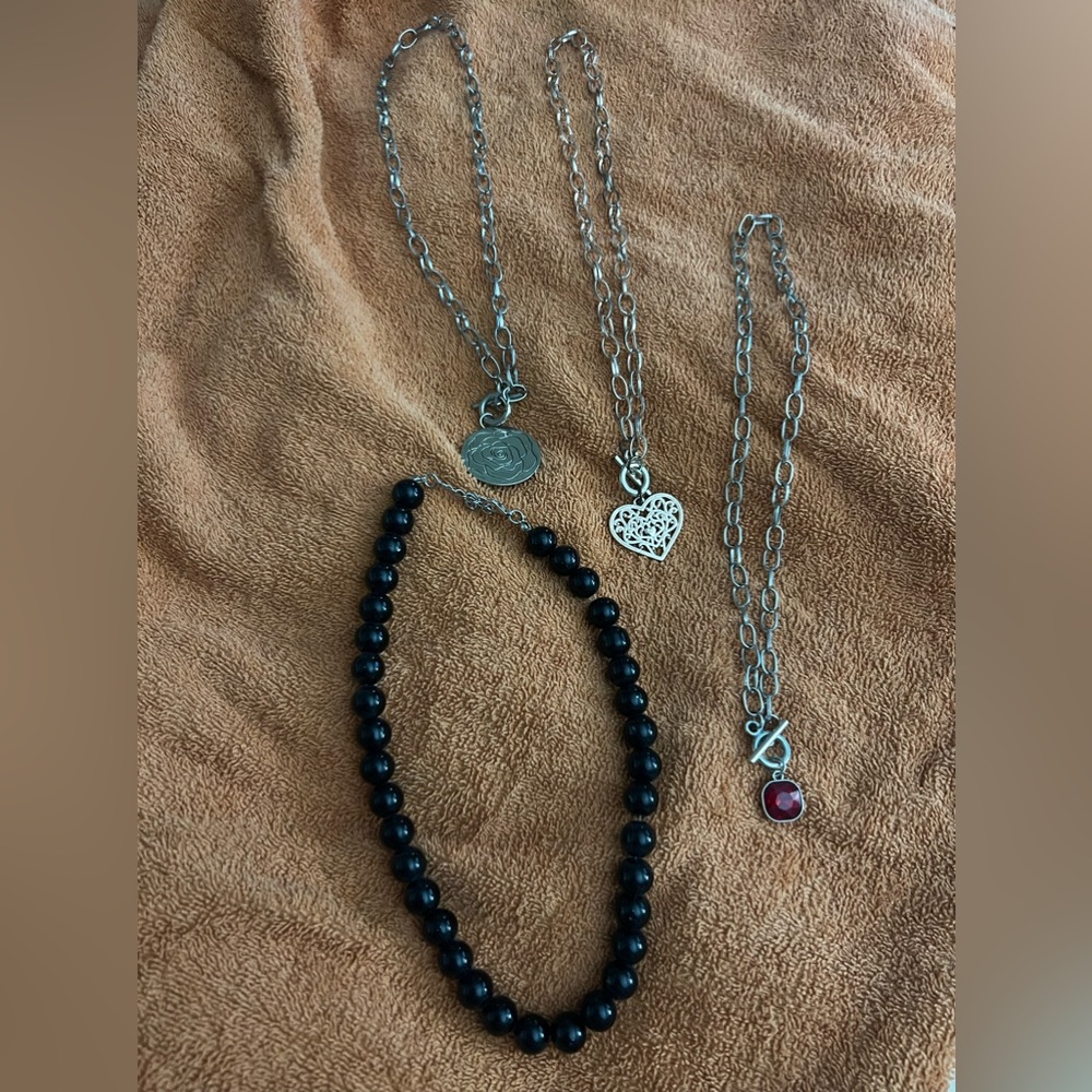 Various necklaces -- multiple styles and colors *price is for set of four